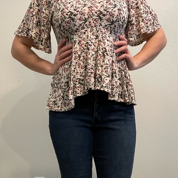 Lucky Brand, XS flowery blouse - Picture 3 of 8